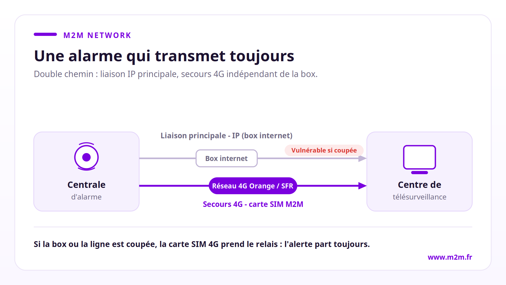 Carte SIM M2M pour alarme et télésurveillance
